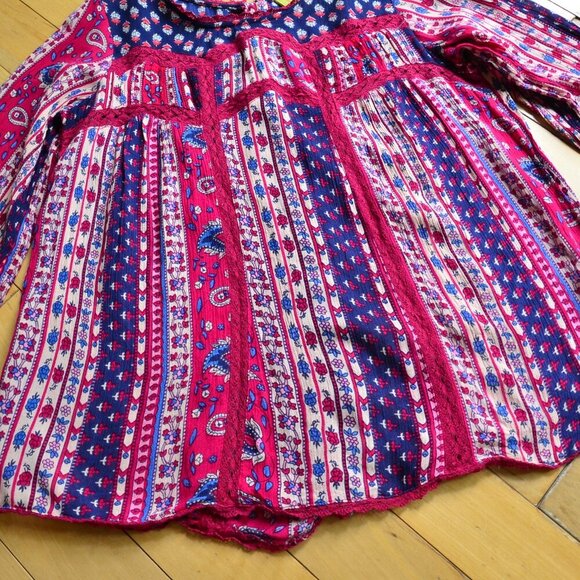 Anthropologie Maeve Gretchen Patchwork Blouse Size 4 - Picture 4 of 12